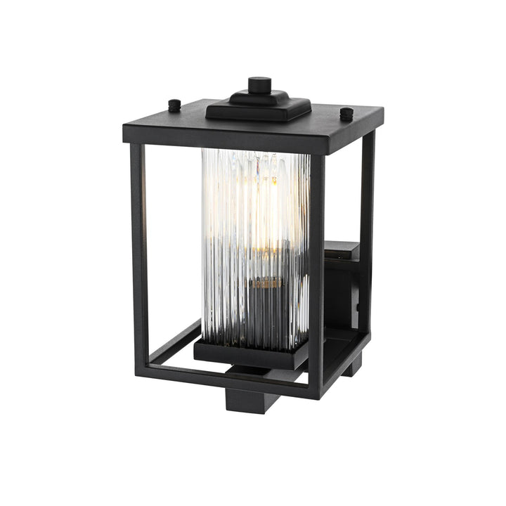 7 Inch Outdoor Wall Sconce in Black - View 5 - Joshua Marshal