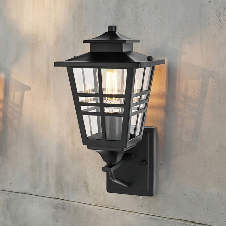 7 Inch Outdoor Wall Sconce in Black Black Finish - LIGHTING by Joshua Marshal