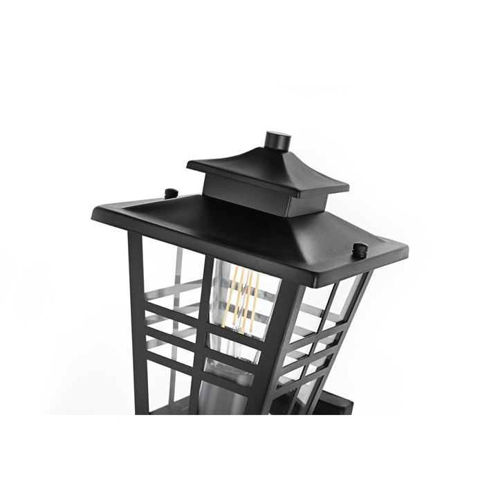 7 Inch Outdoor Wall Sconce in Black - View 5 - Joshua Marshal