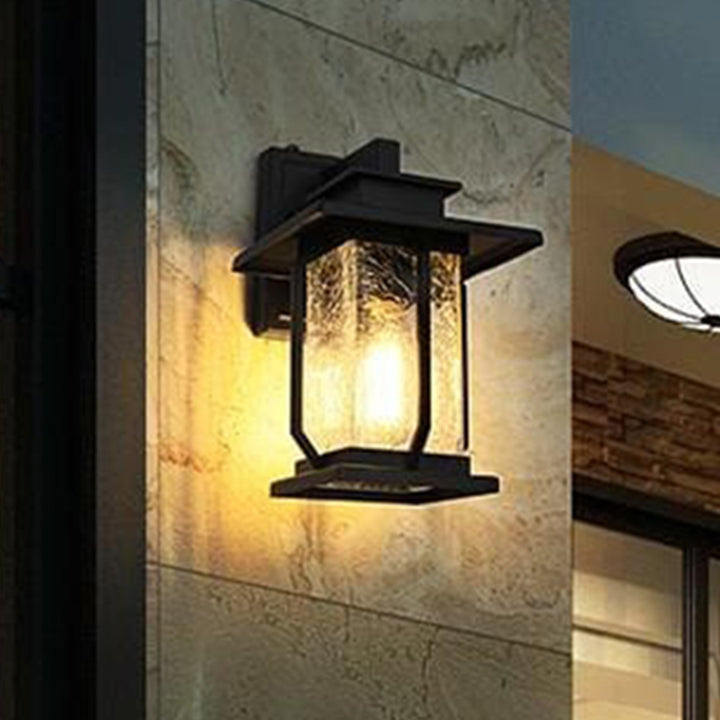 7 Inch Outdoor Wall Sconce in Black Black Finish - LIGHTING by Joshua Marshal