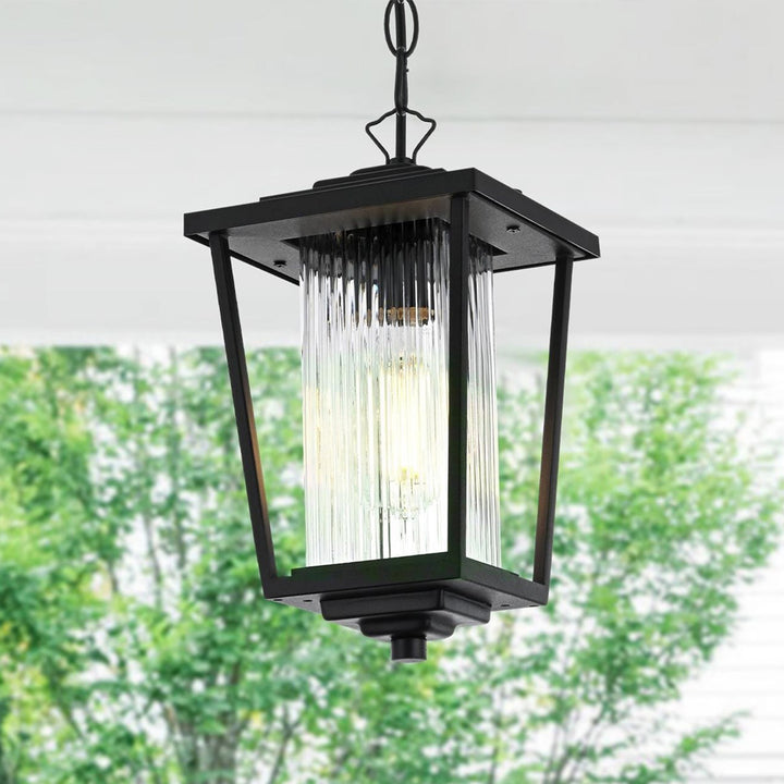 6.5 Inch Outdoor Pendant in Black Black Finish - LIGHTING by Joshua Marshal