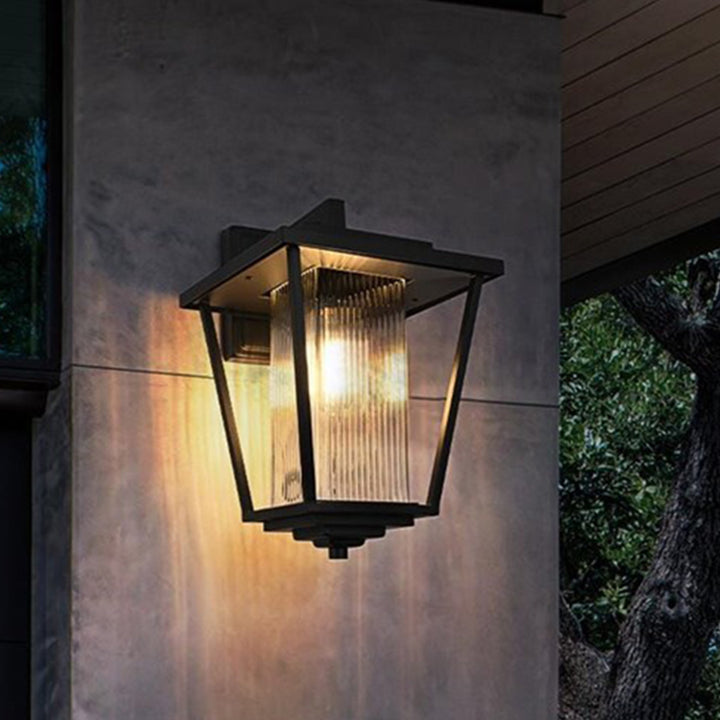10 Inch Outdoor Wall Sconce in Black Black Finish - LIGHTING by Joshua Marshal