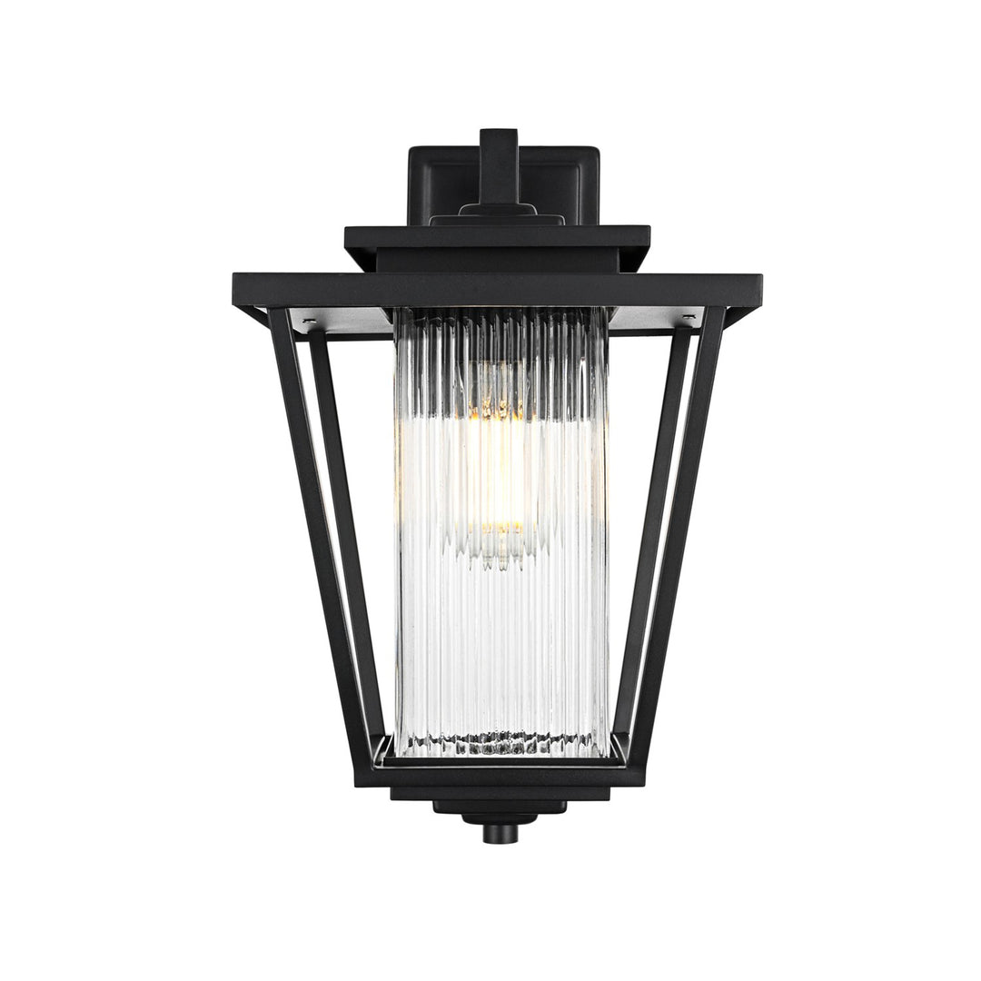 10 Inch Outdoor Wall Sconce in Black - View 3 - Joshua Marshal