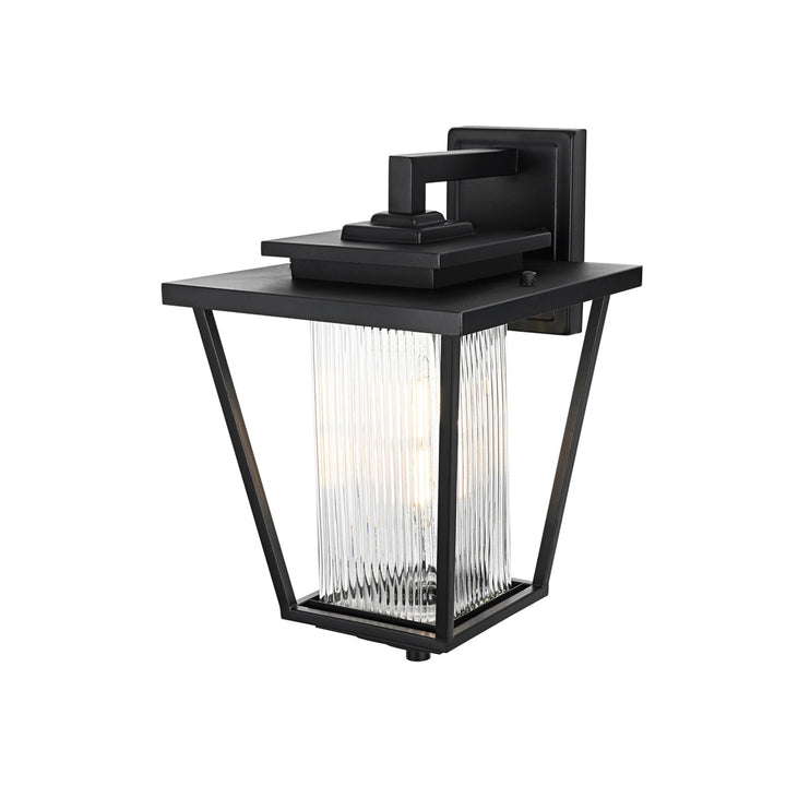 10 Inch Outdoor Wall Sconce in Black - View 4 - Joshua Marshal