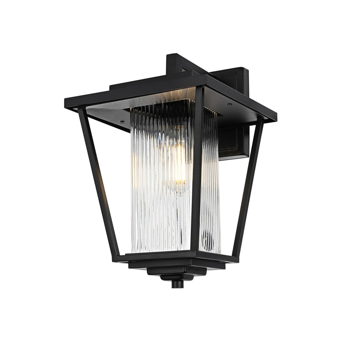 10 Inch Outdoor Wall Sconce in Black - View 5 - Joshua Marshal