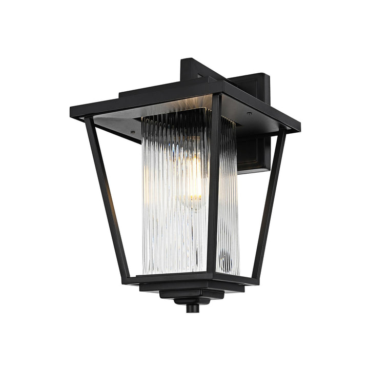 10 Inch Outdoor Wall Sconce in Black - View 5 - Joshua Marshal