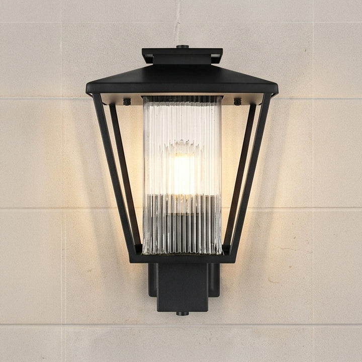 10 Inch Outdoor Wall Sconce in Black Black Finish - LIGHTING by Joshua Marshal