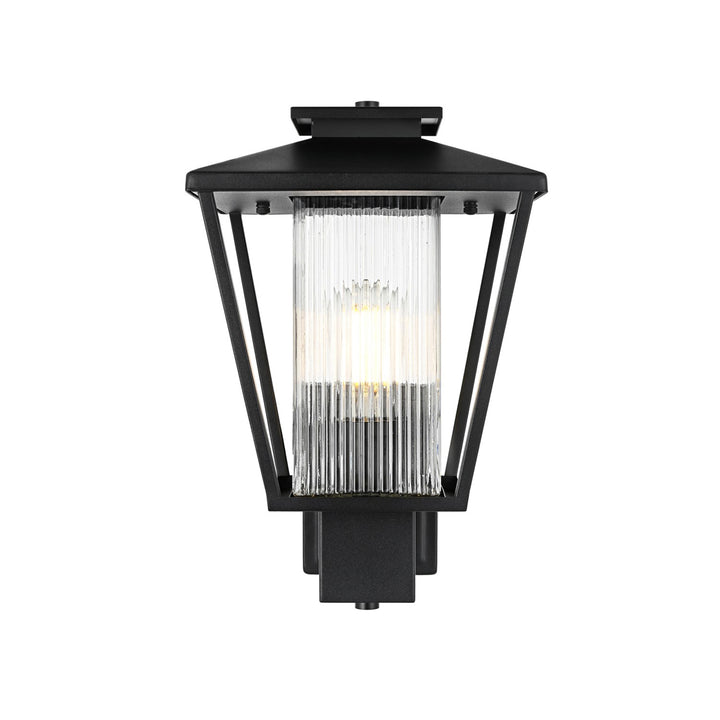 10 Inch Outdoor Wall Sconce in Black - View 3 - Joshua Marshal