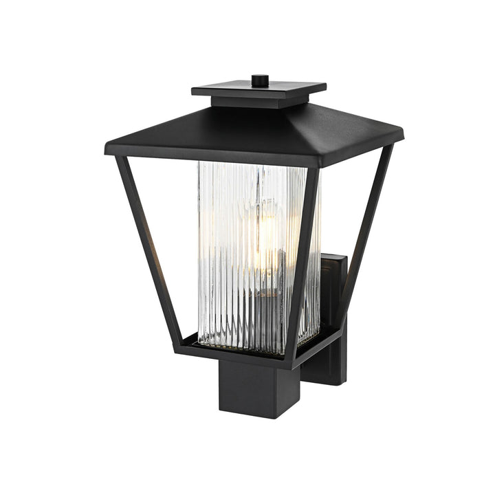 10 Inch Outdoor Wall Sconce in Black - View 4 - Joshua Marshal