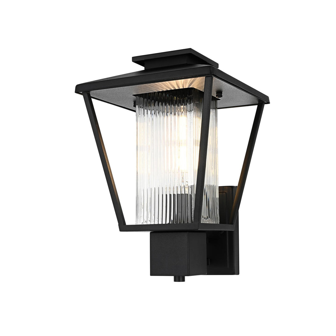 10 Inch Outdoor Wall Sconce in Black - View 5 - Joshua Marshal