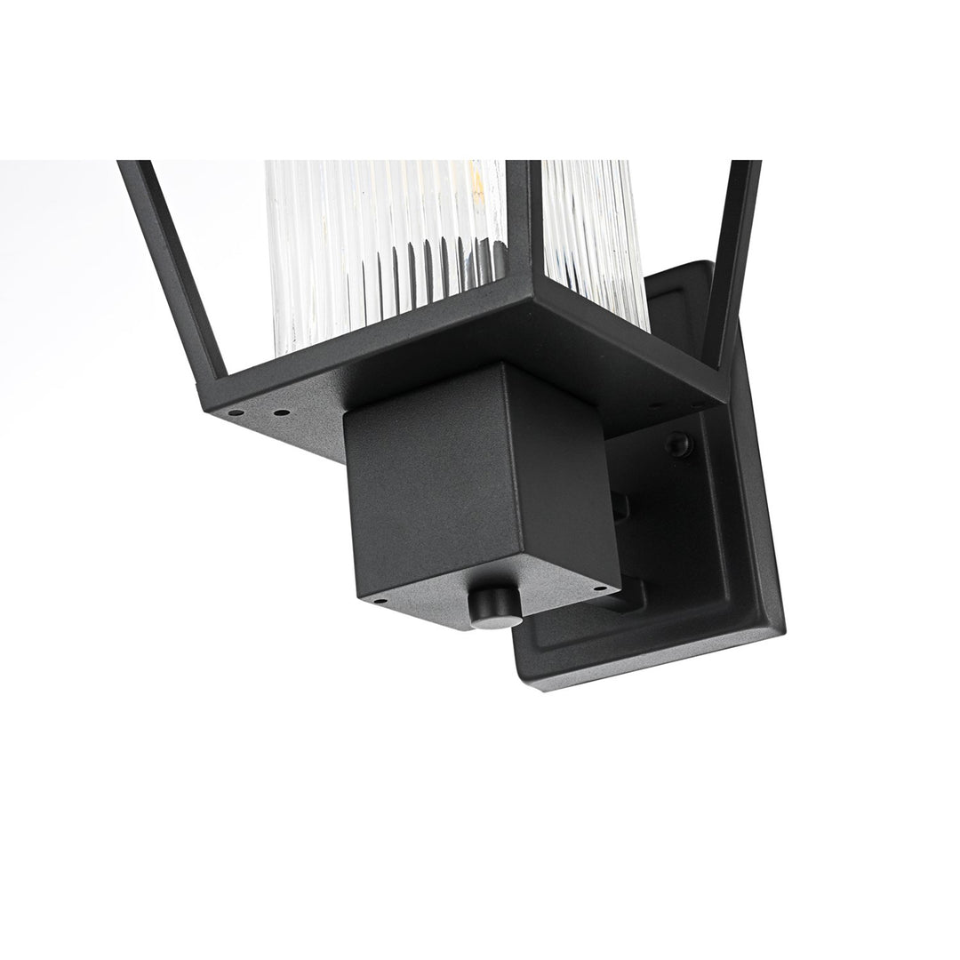 10 Inch Outdoor Wall Sconce in Black - View 6 - Joshua Marshal