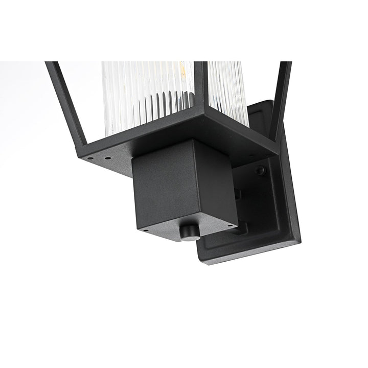 10 Inch Outdoor Wall Sconce in Black - View 6 - Joshua Marshal