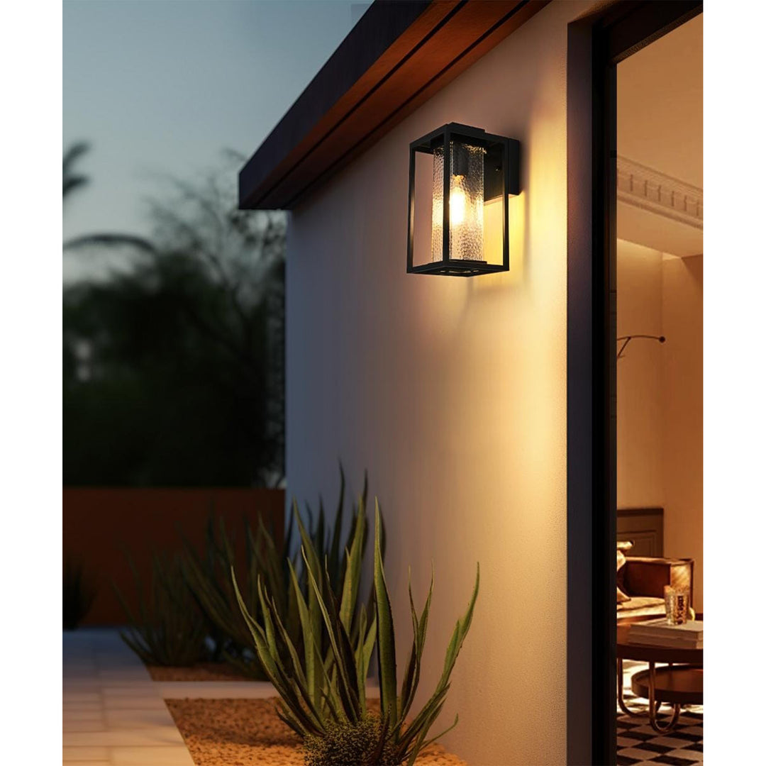 6 Inch Outdoor Wall Sconce in Black - View 2 - Joshua Marshal
