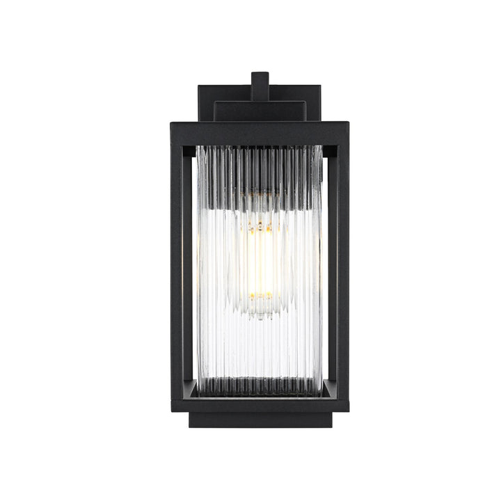 6 Inch Outdoor Wall Sconce in Black - View 3 - Joshua Marshal