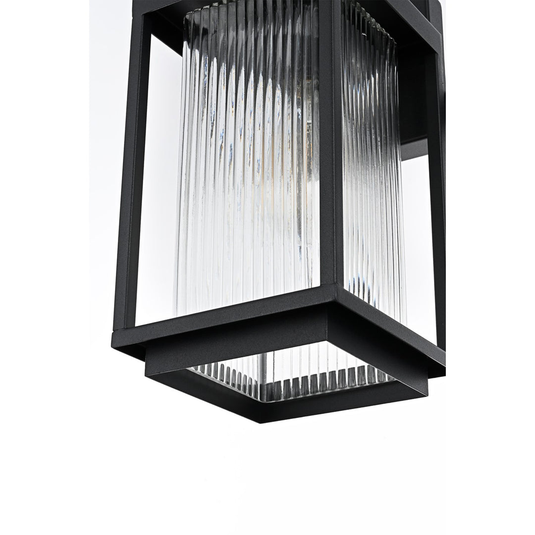 6 Inch Outdoor Wall Sconce in Black - View 5 - Joshua Marshal