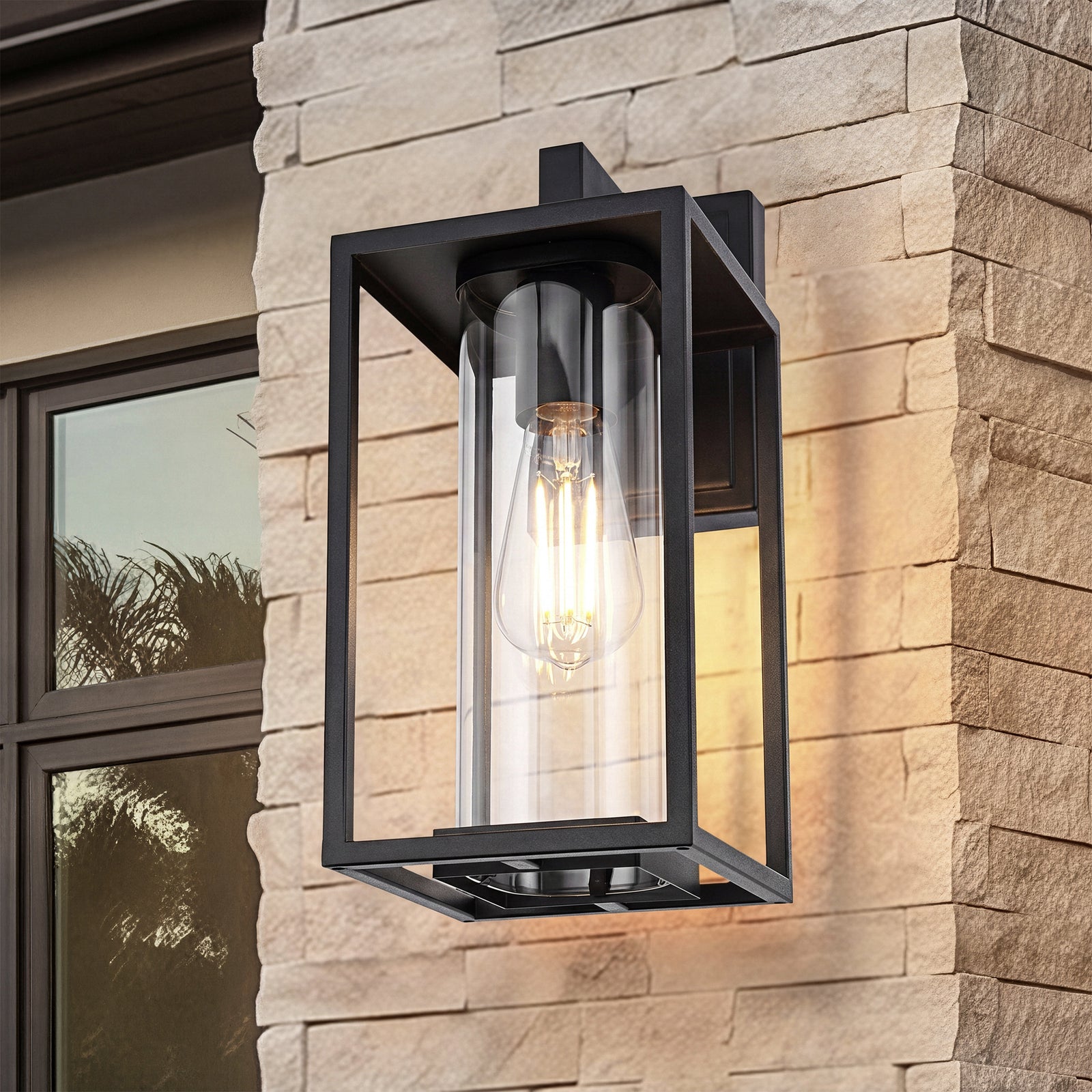 6 Inch Outdoor Wall Sconce in Black Black Finish - LIGHTING by Joshua Marshal