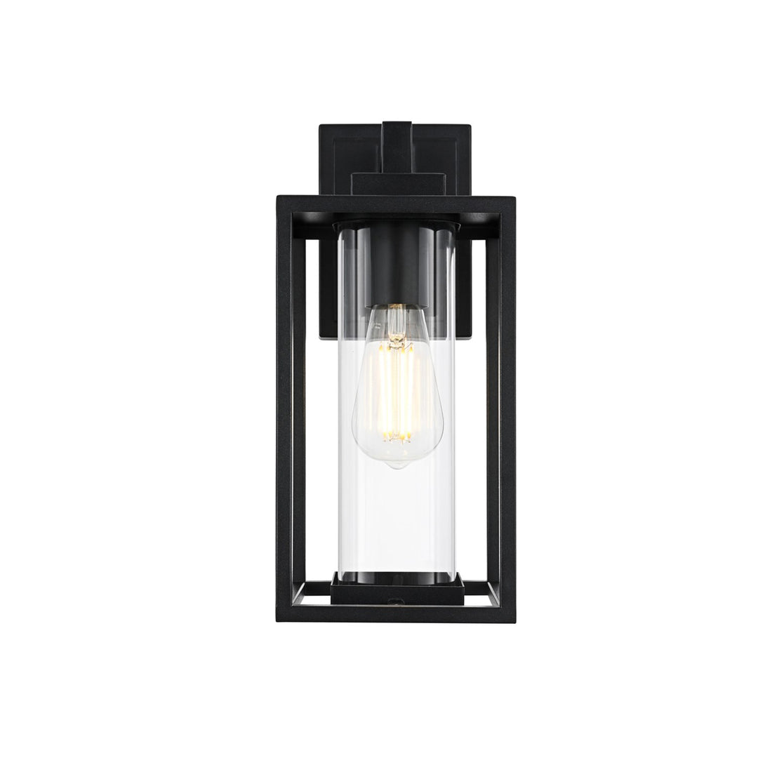 6 Inch Outdoor Wall Sconce in Black - View 3 - Joshua Marshal