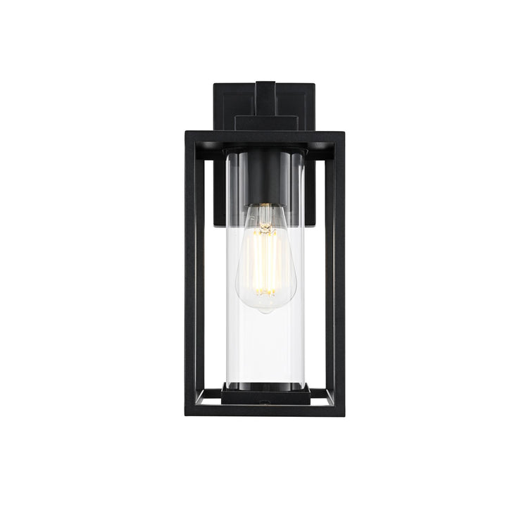 6 Inch Outdoor Wall Sconce in Black - View 3 - Joshua Marshal