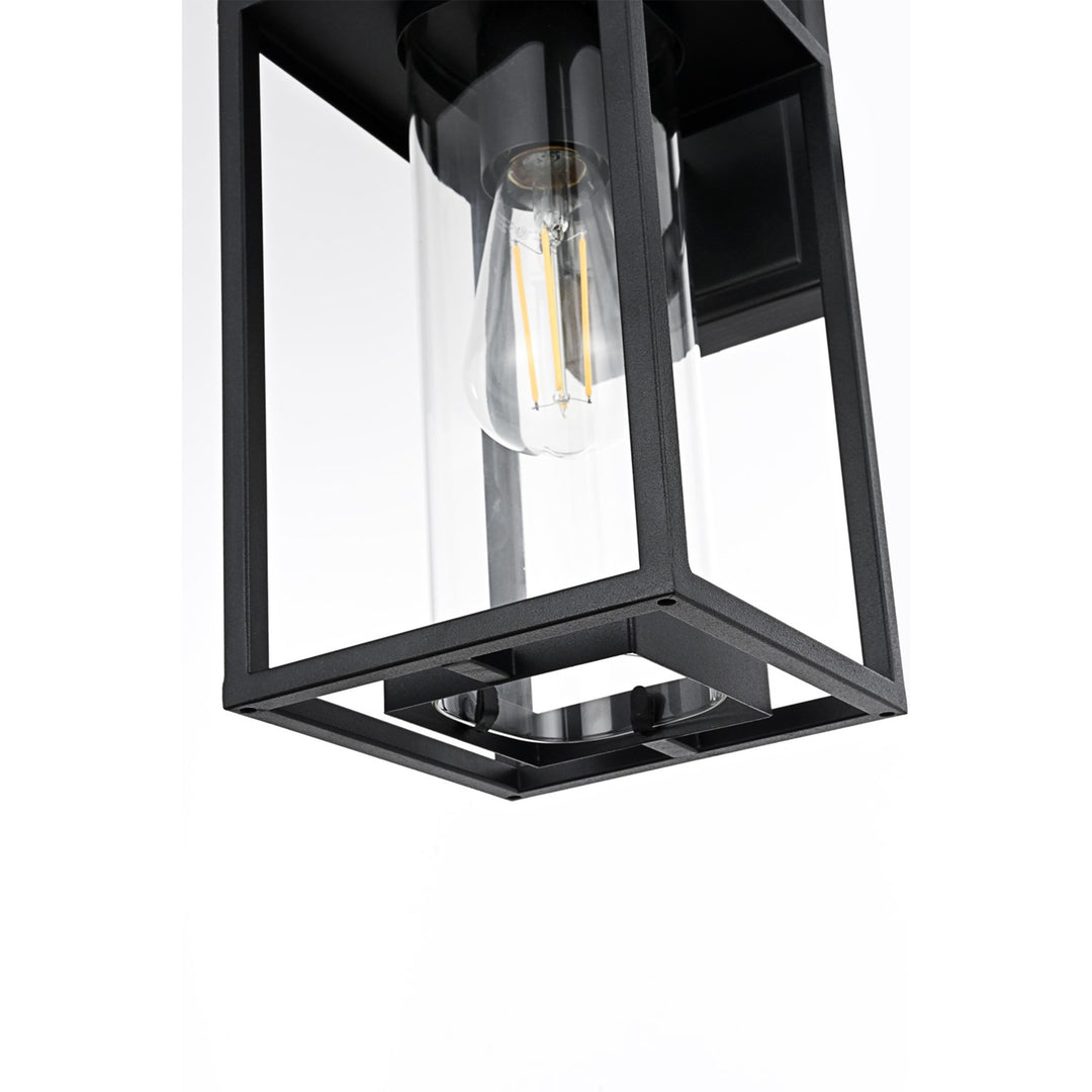 6 Inch Outdoor Wall Sconce in Black - View 5 - Joshua Marshal