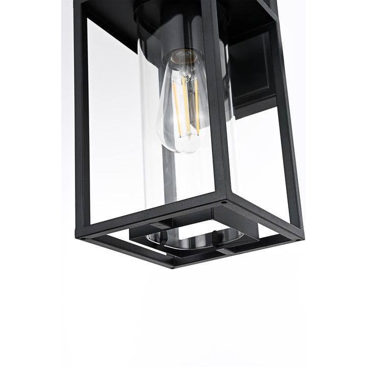 6 Inch Outdoor Wall Sconce in Black - View 5 - Joshua Marshal