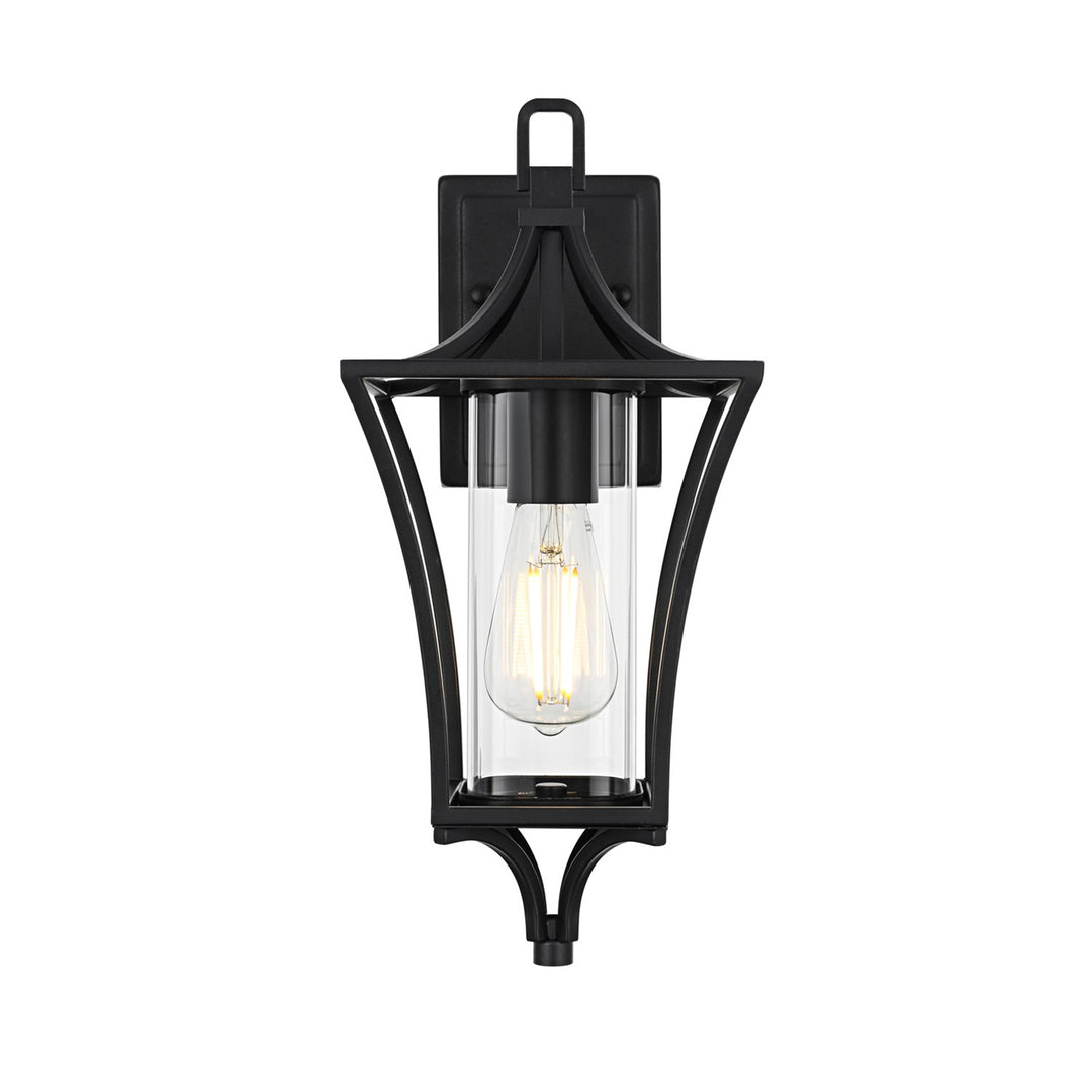 7 Inch Outdoor Wall Sconce in Black - View 3 - Joshua Marshal