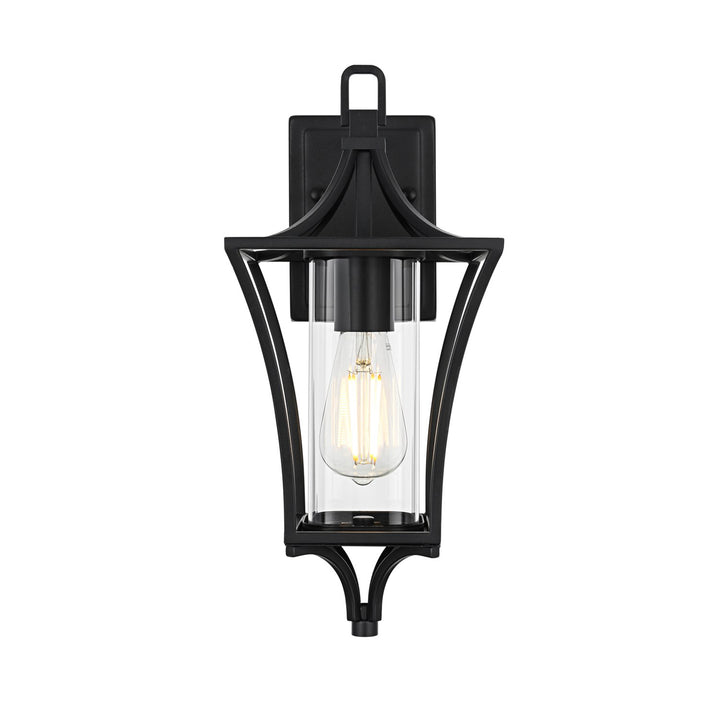 7 Inch Outdoor Wall Sconce in Black - View 3 - Joshua Marshal