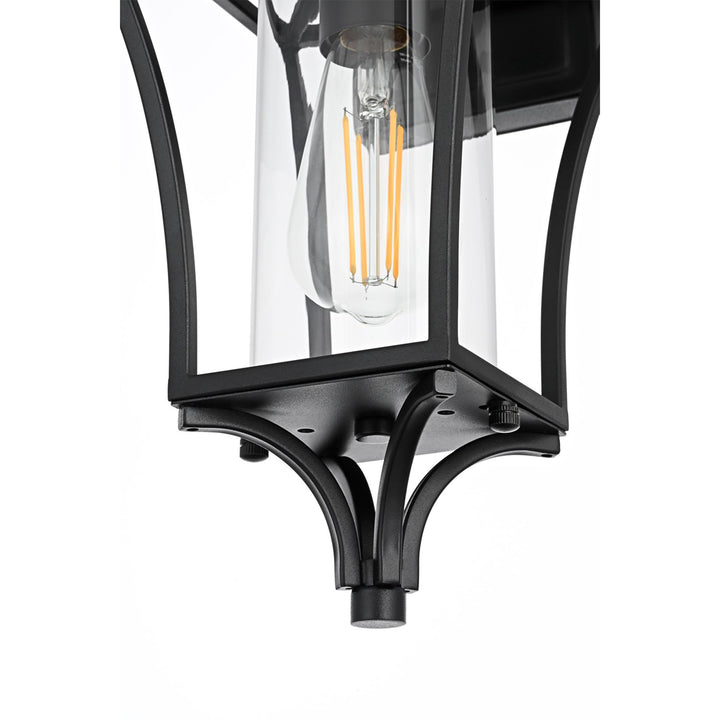 7 Inch Outdoor Wall Sconce in Black - View 5 - Joshua Marshal