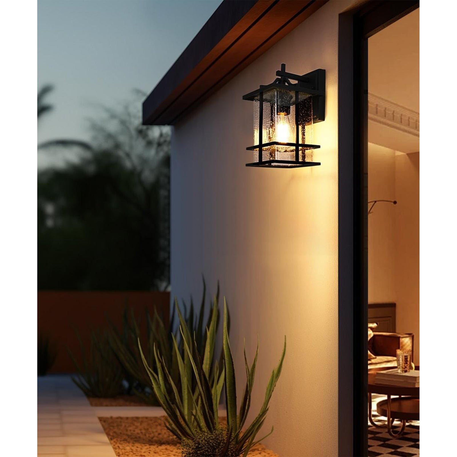 7 Inch Outdoor Wall Sconce in Black - View 2 - Joshua Marshal