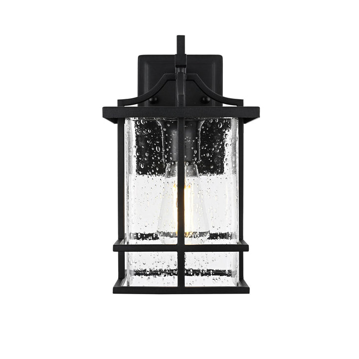 7 Inch Outdoor Wall Sconce in Black - View 3 - Joshua Marshal