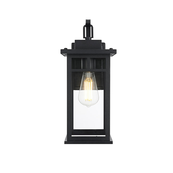 6.5 Inch Outdoor Wall Sconce in Black - View 3 - Joshua Marshal