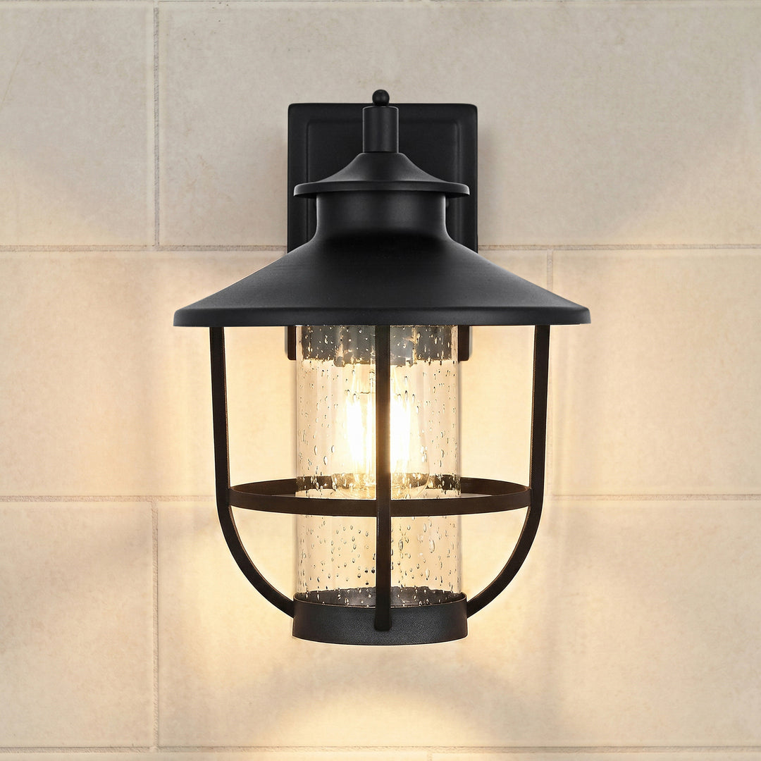 9 Inch Outdoor Wall Sconce in Black Black Finish - LIGHTING by Joshua Marshal
