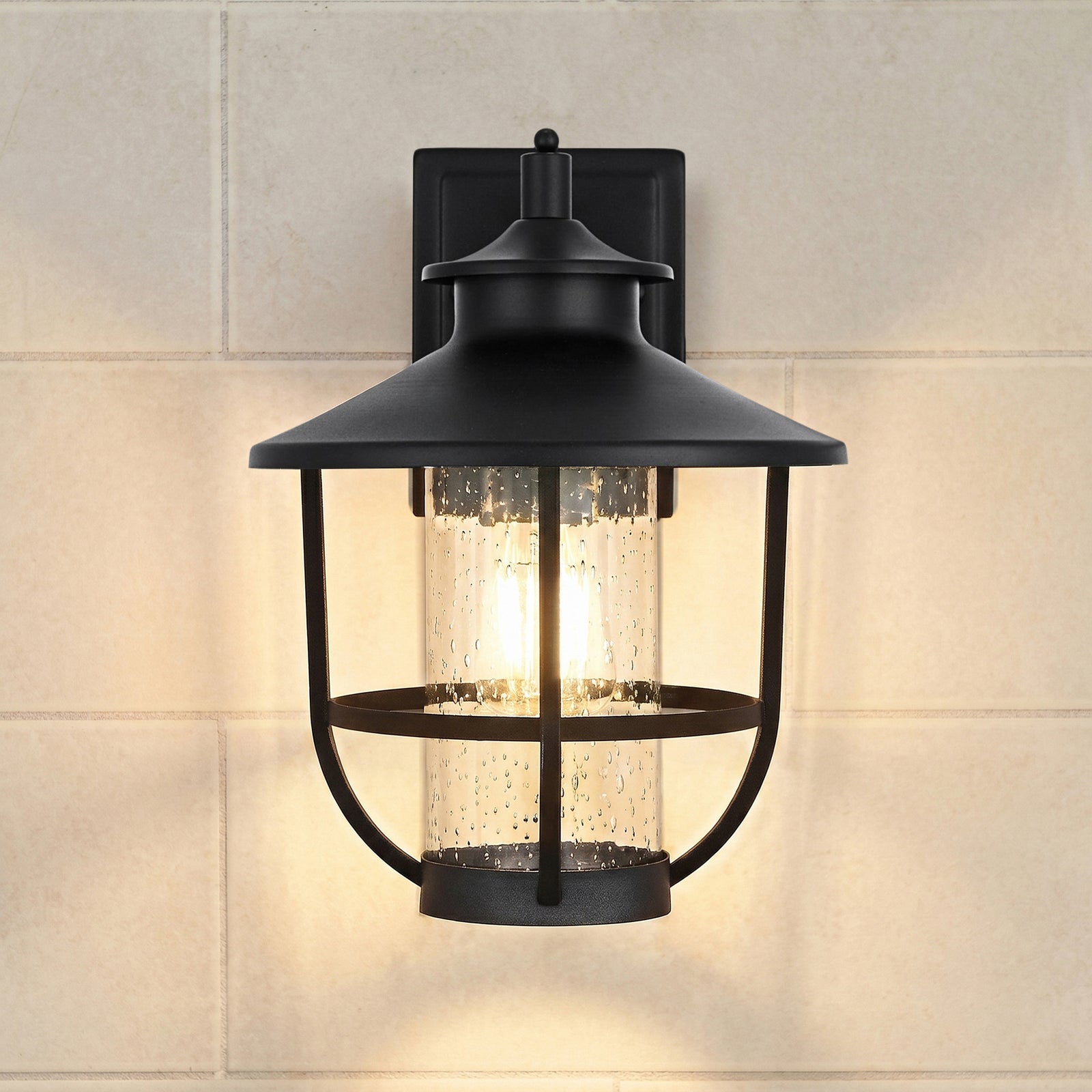 9 Inch Outdoor Wall Sconce in Black Black Finish - LIGHTING by Joshua Marshal