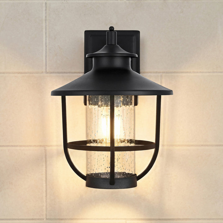 9 Inch Outdoor Wall Sconce in Black Black Finish - LIGHTING by Joshua Marshal