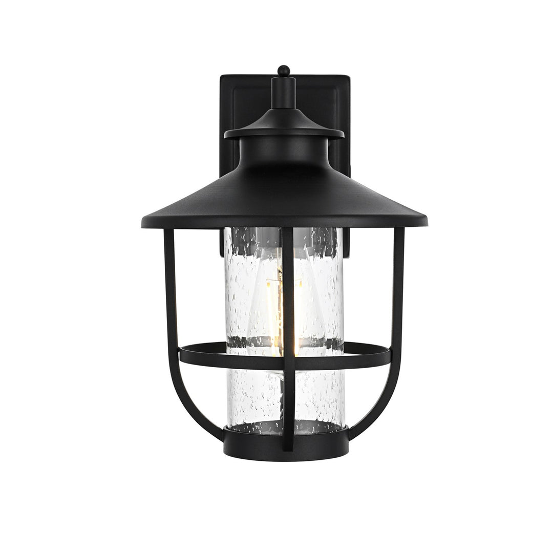 9 Inch Outdoor Wall Sconce in Black - View 3 - Joshua Marshal