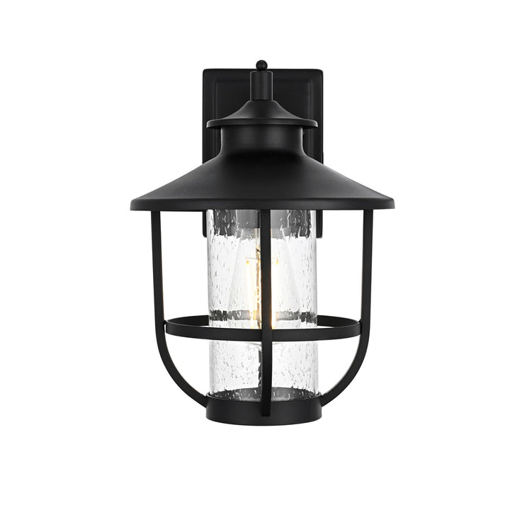 9 Inch Outdoor Wall Sconce in Black - View 3 - Joshua Marshal