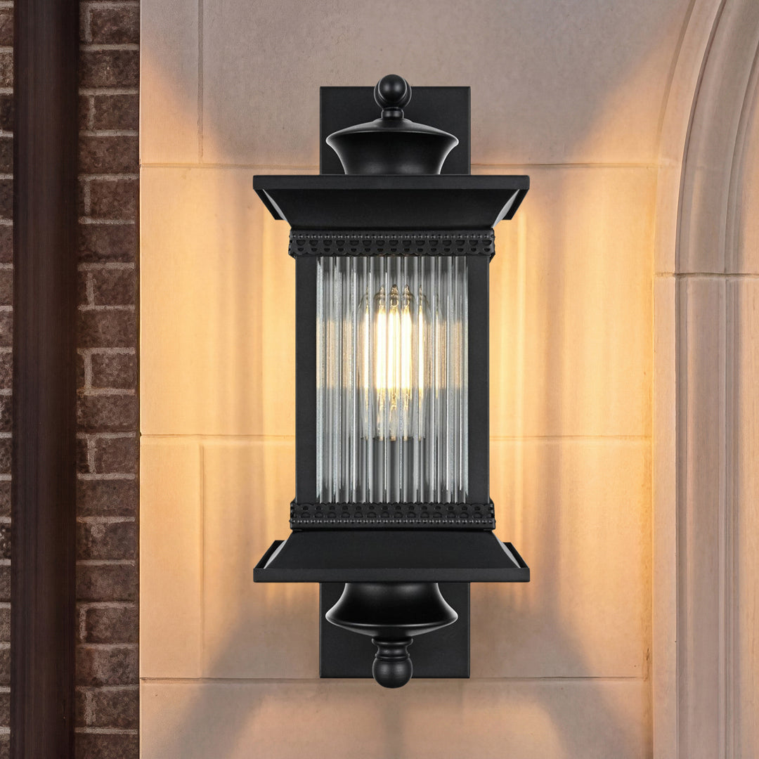 7 Inch Outdoor Wall Sconce in Black Black Finish - LIGHTING by Joshua Marshal