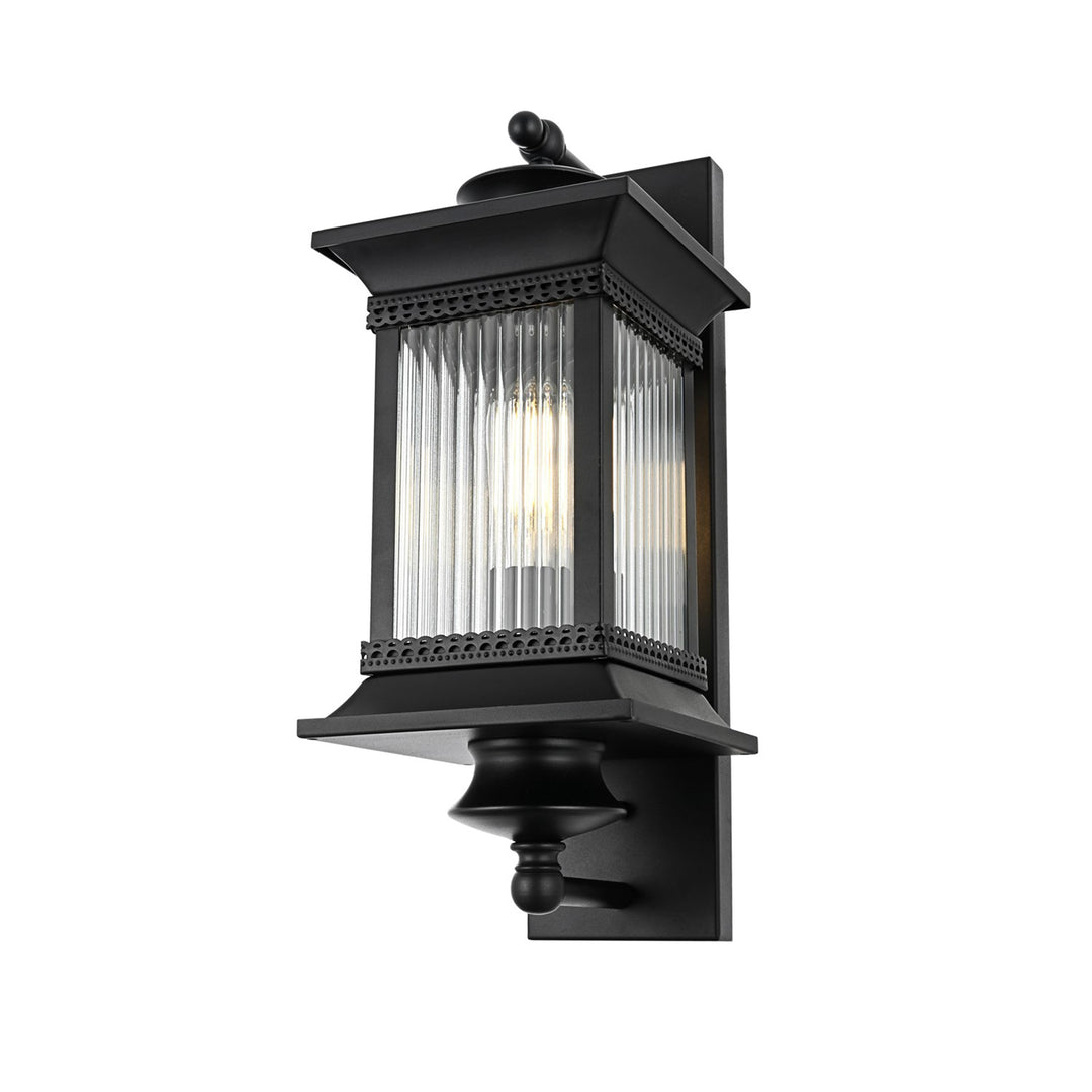 7 Inch Outdoor Wall Sconce in Black - View 5 - Joshua Marshal
