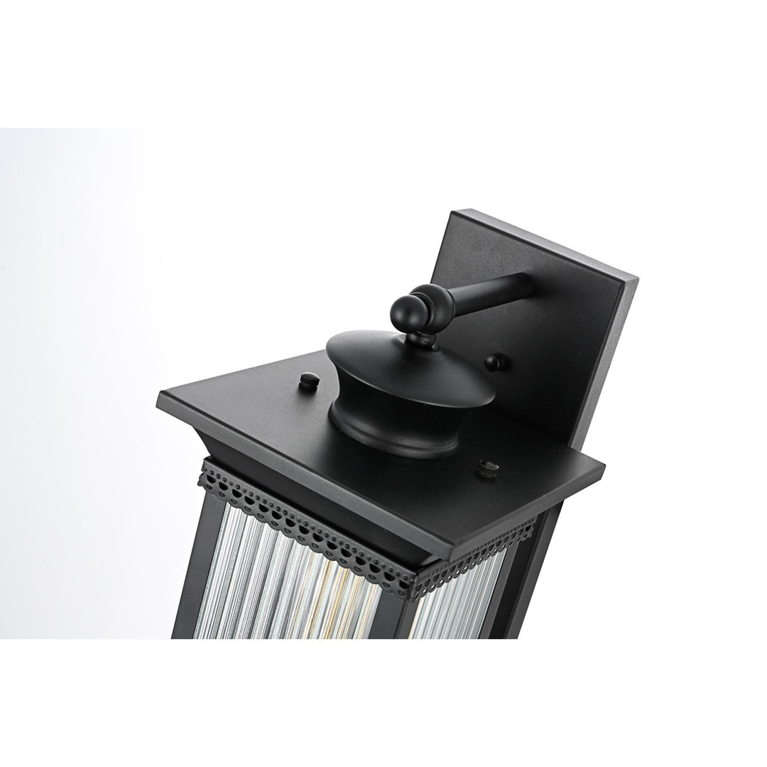 7 Inch Outdoor Wall Sconce in Black - View 6 - Joshua Marshal
