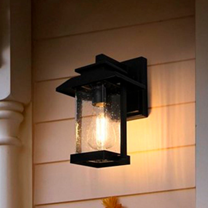 7 Inch Outdoor Wall Sconce in Black Black Finish - LIGHTING by Joshua Marshal