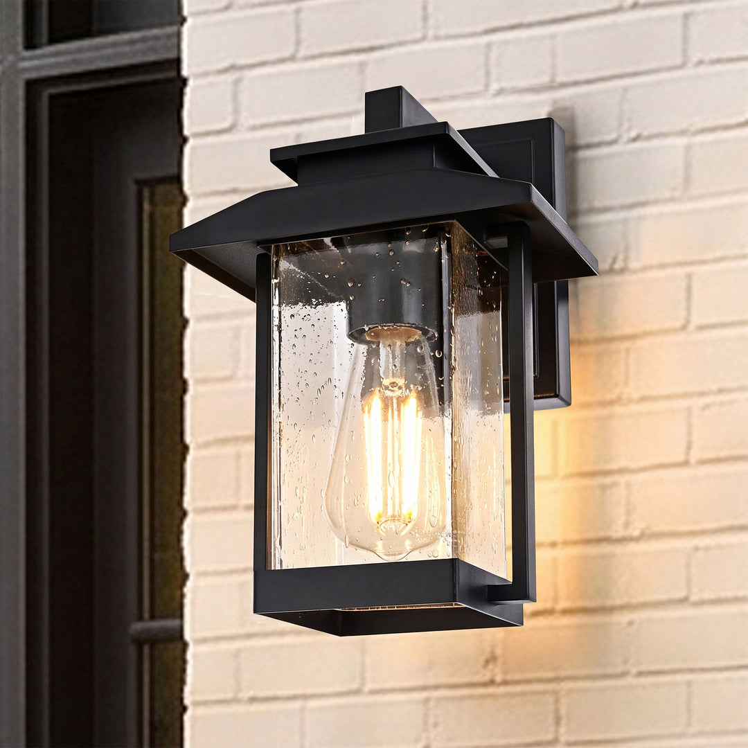 7 Inch Outdoor Wall Sconce in Black