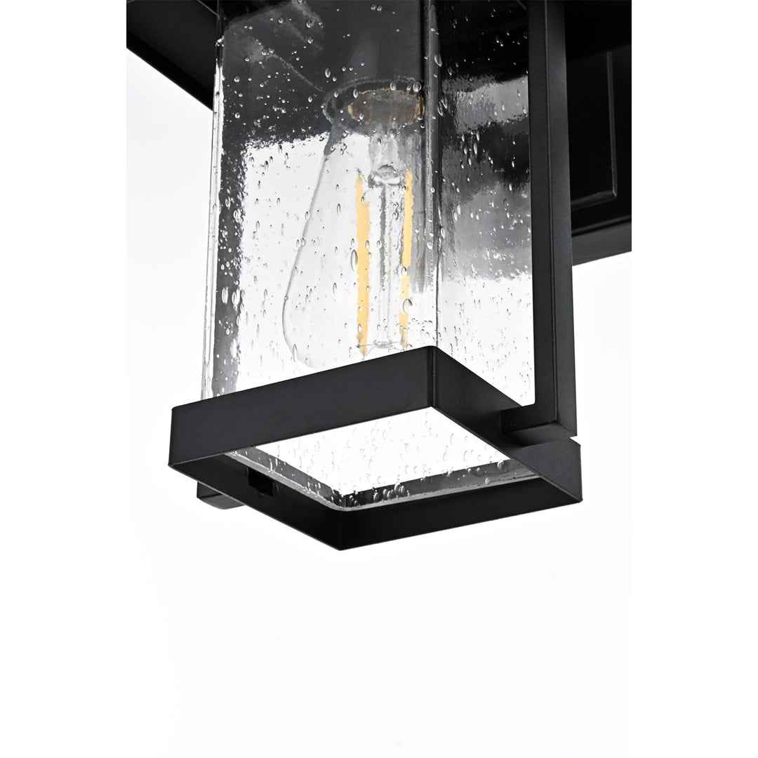 7 Inch Outdoor Wall Sconce in Black - View 5 - Joshua Marshal