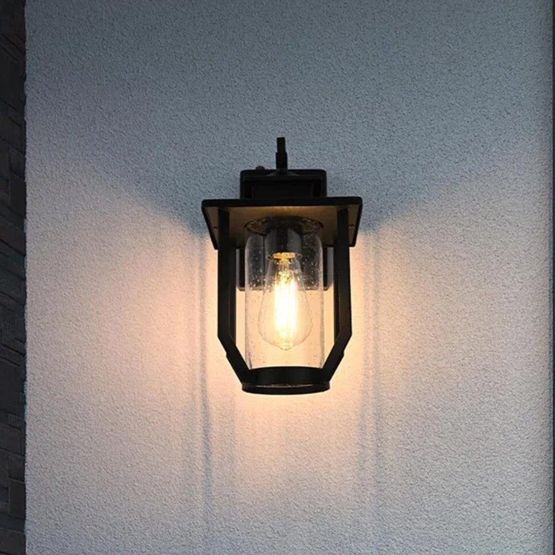 7 Inch Outdoor Wall Sconce in Black Black Finish - LIGHTING by Joshua Marshal