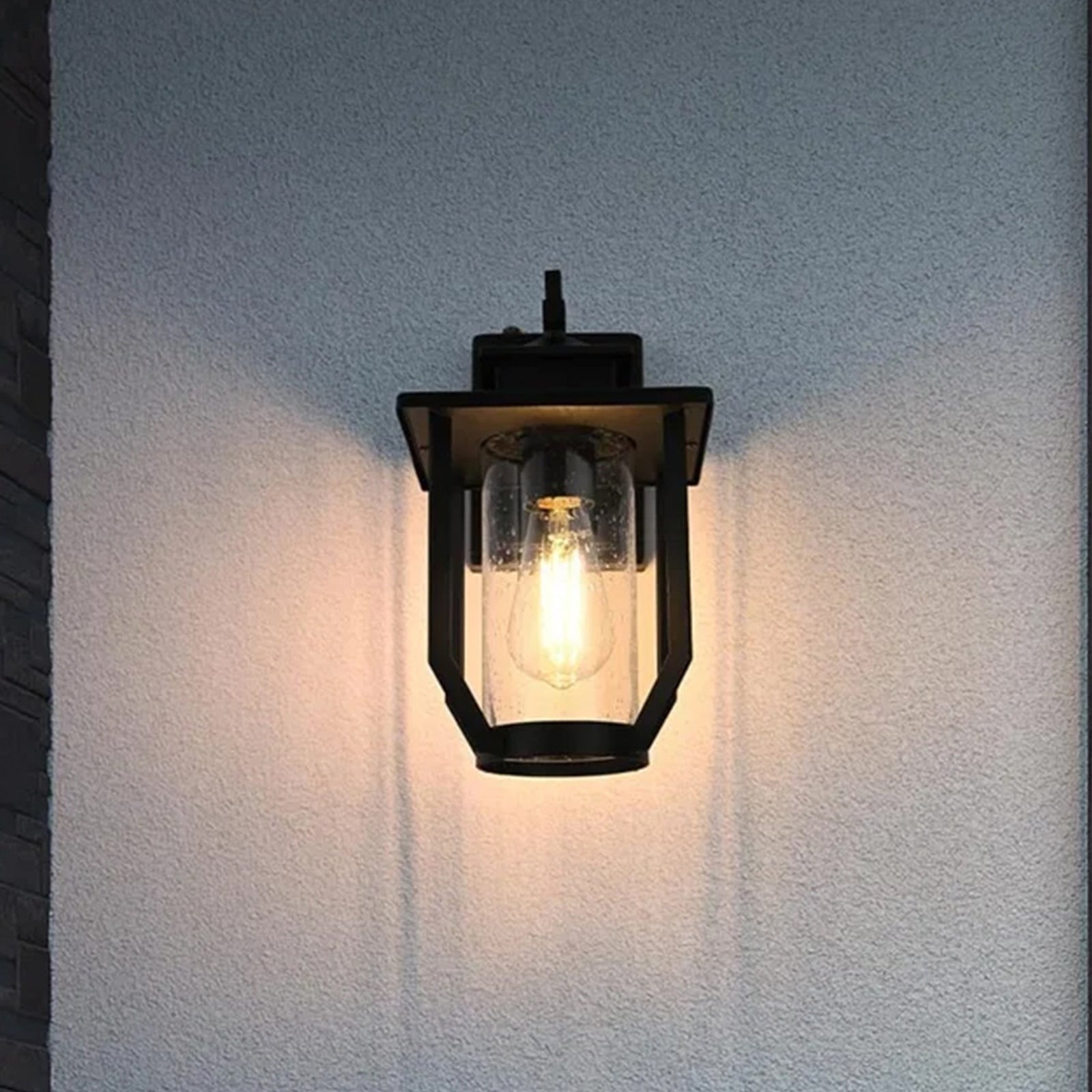 7 Inch Outdoor Wall Sconce in Black Black Finish - LIGHTING by Joshua Marshal