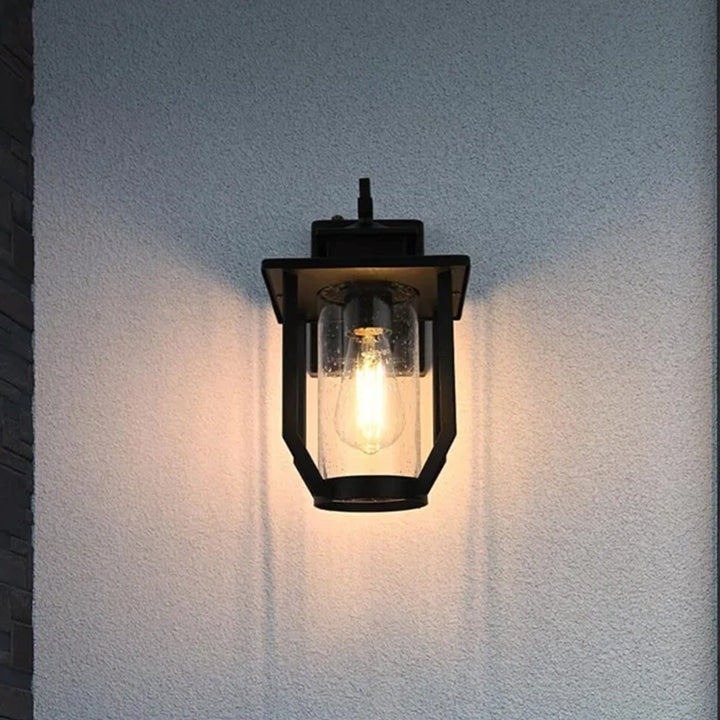 7 Inch Outdoor Wall Sconce in Black Black Finish - LIGHTING by Joshua Marshal