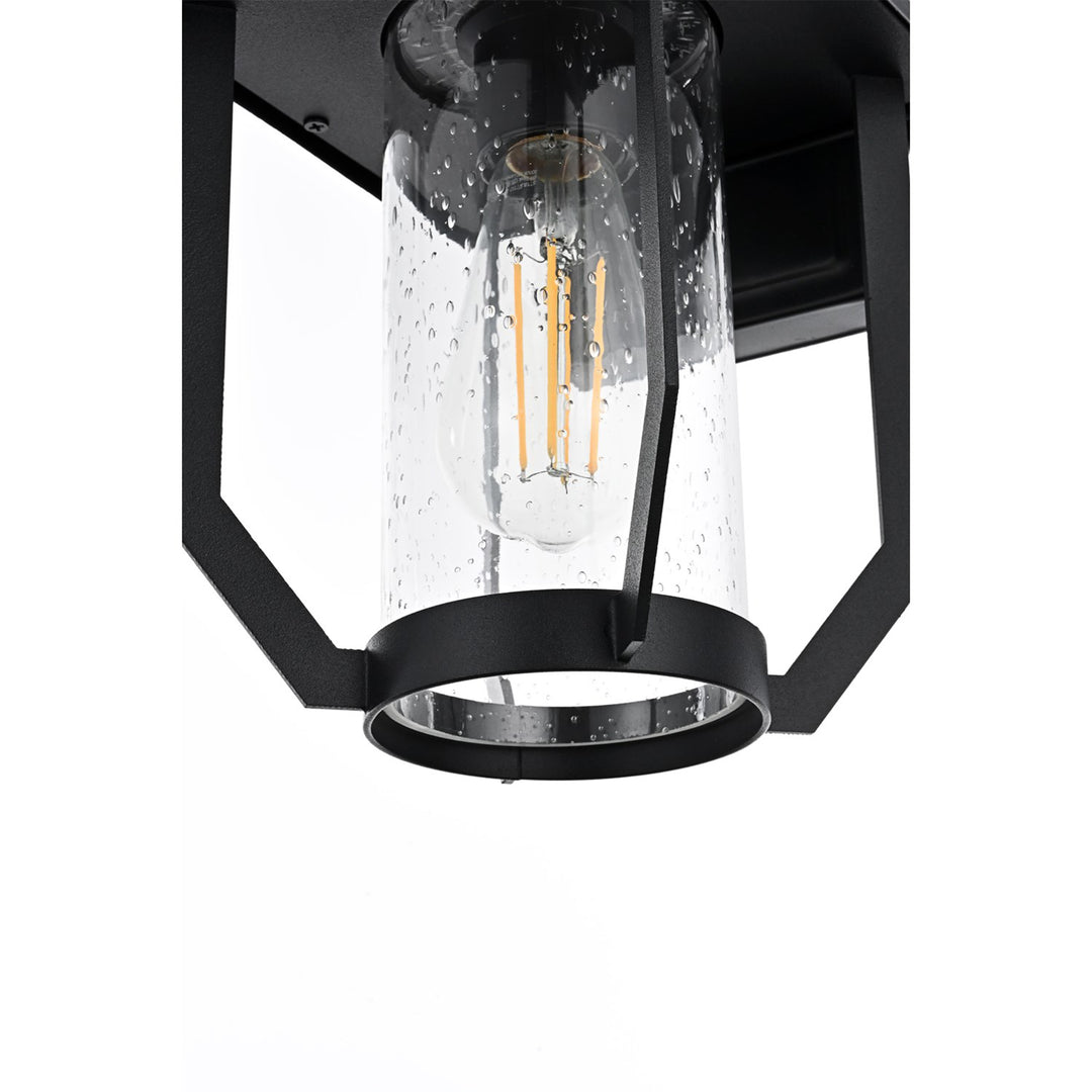 7 Inch Outdoor Wall Sconce in Black - View 5 - Joshua Marshal