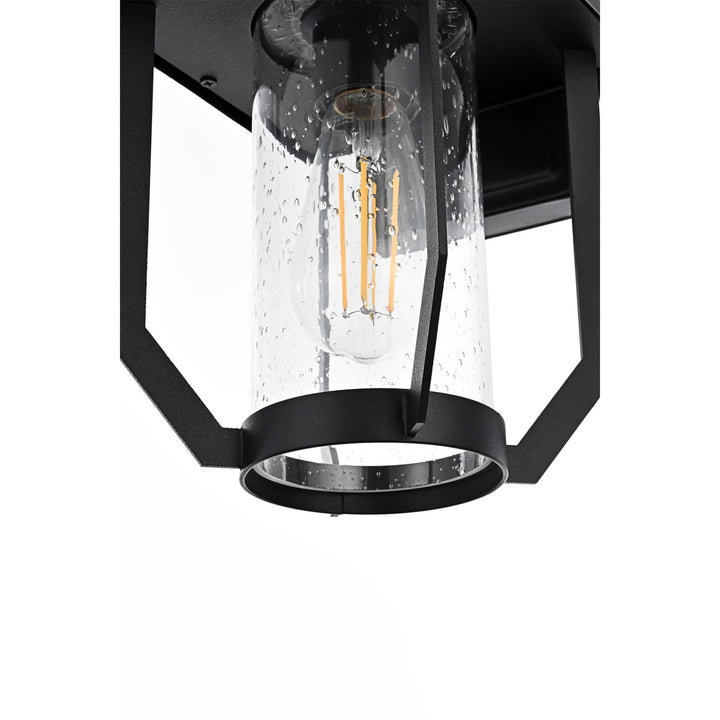 7 Inch Outdoor Wall Sconce in Black - View 5 - Joshua Marshal