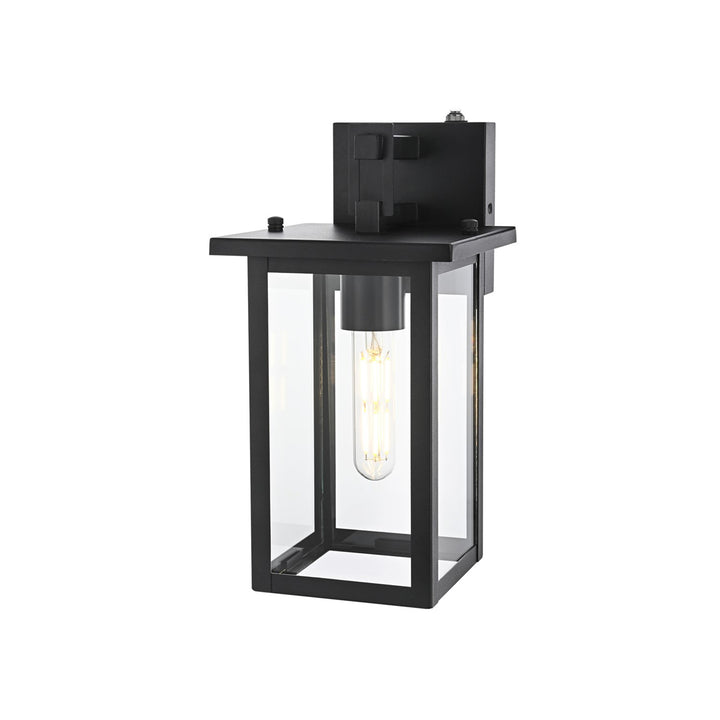 6 Inch Outdoor Wall Sconce in Black - View 4 - Joshua Marshal