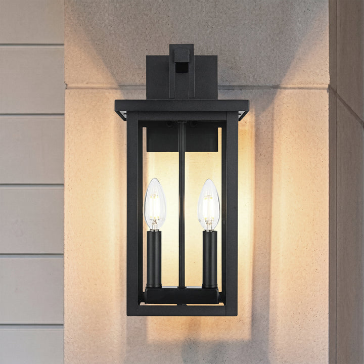 7 Inch Outdoor Wall Sconce in Black Black Finish - LIGHTING by Joshua Marshal