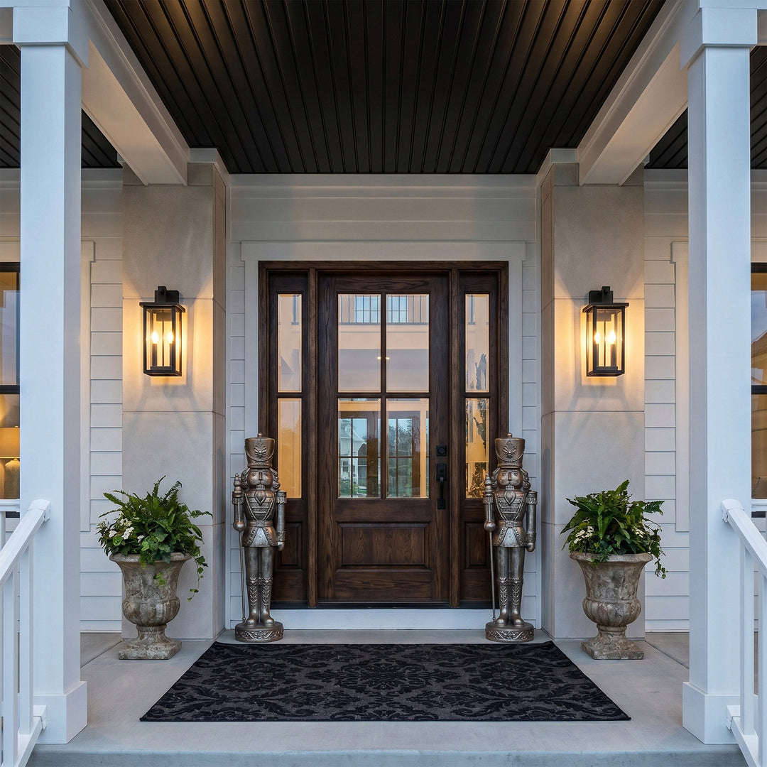 7 Inch Outdoor Wall Sconce in Black - View 2 - Joshua Marshal