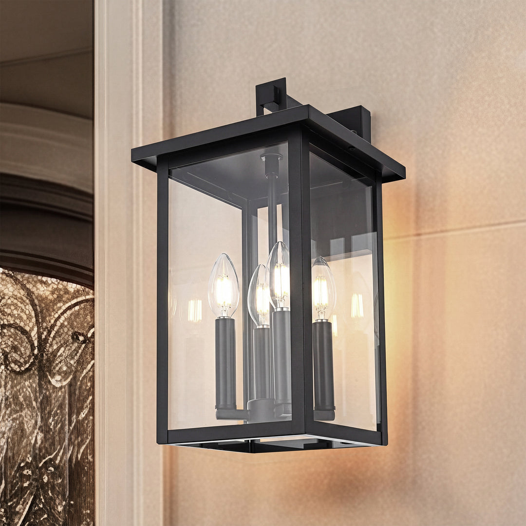 9 Inch Outdoor Wall Sconce in Black Black Finish - LIGHTING by Joshua Marshal